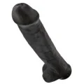 Realistischer Dildo mit Hoden 38 cm Schwarz von King Cock
