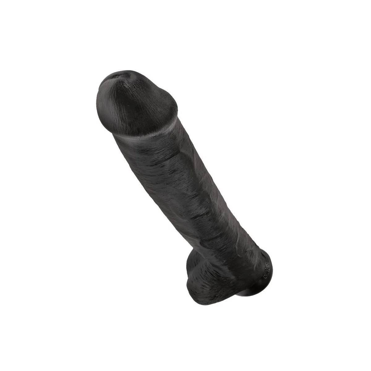 Realistischer Dildo mit Hoden 38 cm Schwarz von King Cock