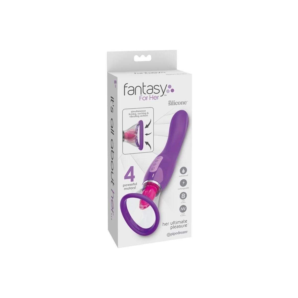 Klitorisauger Violet, der Die Zunge Stimuliert von Fantasy For Her