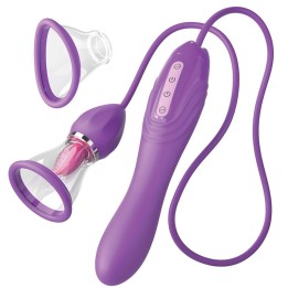 Ultimate Pleasure Max Saugschlauch mit Stimulierender Zunge Lila von Fantasy For Her