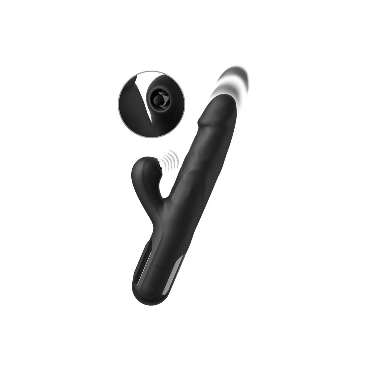 Sonix Silikon-Thruster-Hase-Vibrator Schwarz von Fetish Fantasy Series