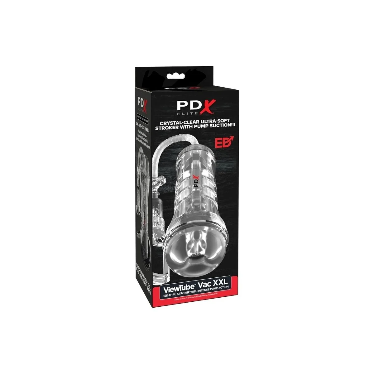 Viewtube Vac Xxl Transparenter Stroker mit Saugpumpe 27,3 cm von Pdx Elite