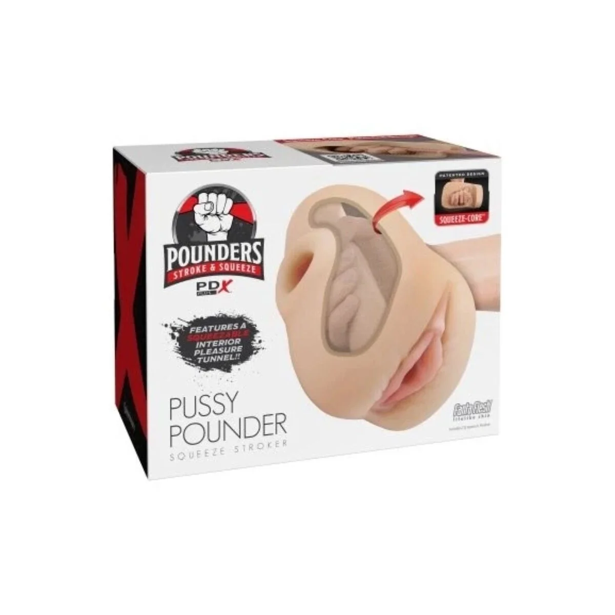 Realistischer Vagina-Pussy-Poounder-Squeeze-Stroker 18 cm von Pdx Plus+