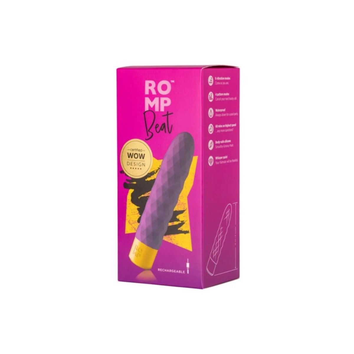 Beat Mini Multifunktions-Vibrationskugel Violet von Romp