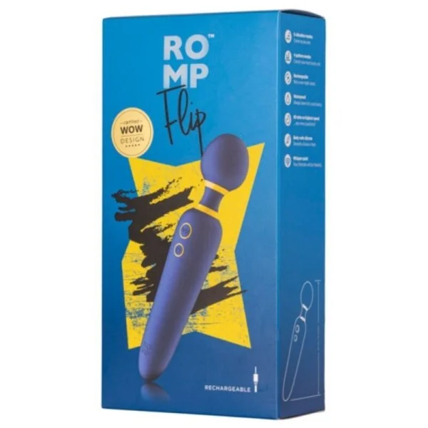 Flip Vibrationsstab, Leise, 10 Modi, Blau von Romp