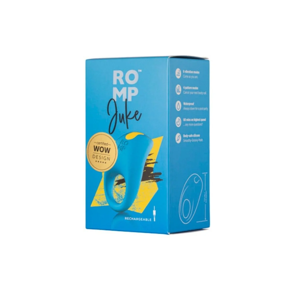 Juke Silikon-Penisring mit Klitorisstimulationsvibrator von Romp