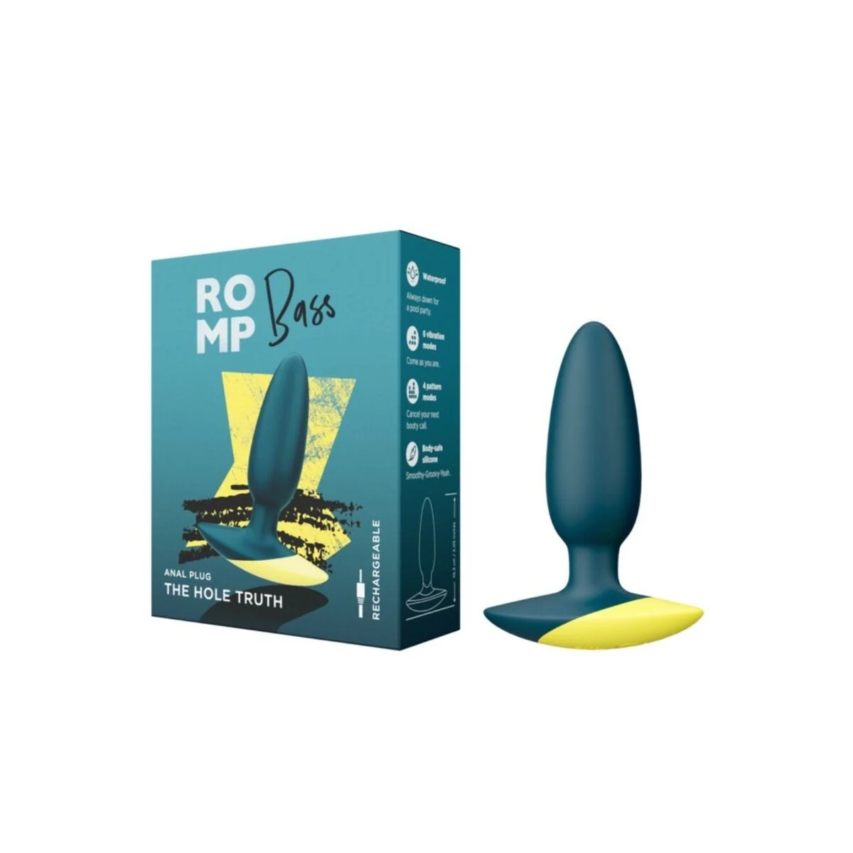 Bass Plug Analvibrator 10 cm Grün von Romp