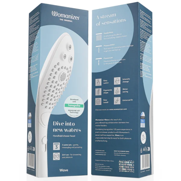 Wave Klitoralstimulierender Duschkopf Weiss von Womanizer | Fesselliebe.de