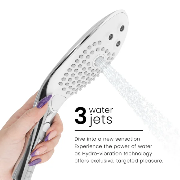 Wave Klitoralstimulierender Duschkopf Chrom von Womanizer | Fesselliebe.de