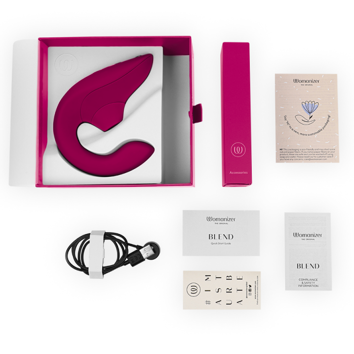 Blend Rabbit Vibrator Stimulator Vibrant Pink von Womanizer | Fesselliebe.de