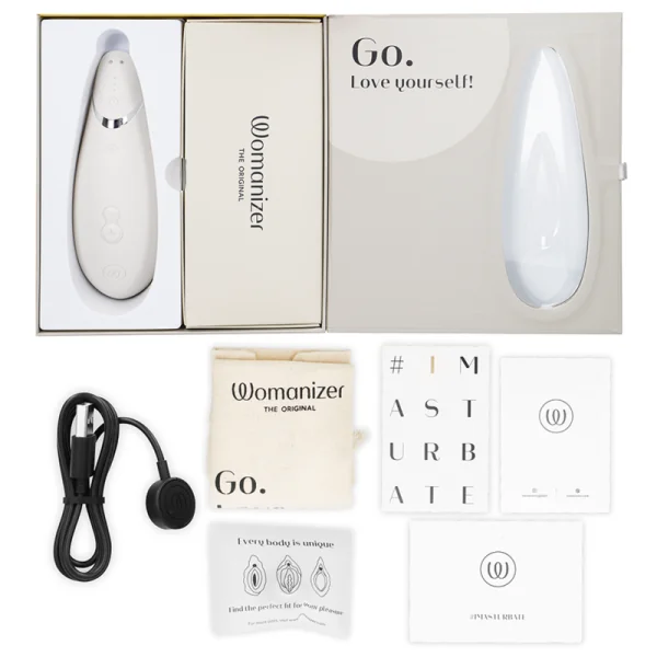 Premium 2 Klitoralstimulator Warmgrau von Womanizer | Fesselliebe.de