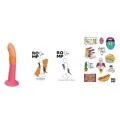 Dizi Silikon-Dildo mit Saugnapf, Dreifarbig, 18 cm von Romp