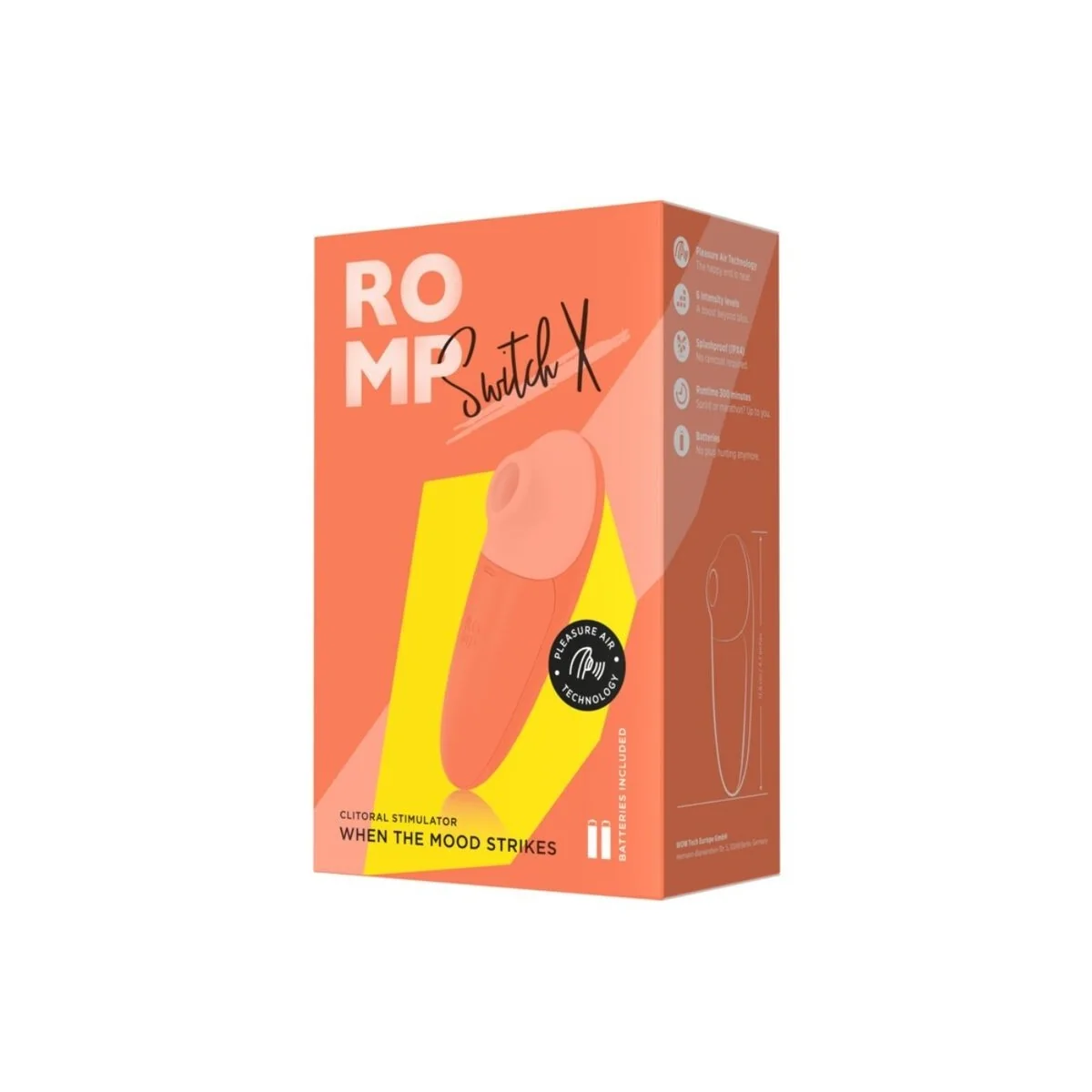 Switch X Klitorisstimulator, 6 Stufen, Orange von Romp