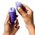 Kostenloser X Klitoralstimulator mit Deckel, 10 Stufen, Wiederaufladbar, Lila von Romp