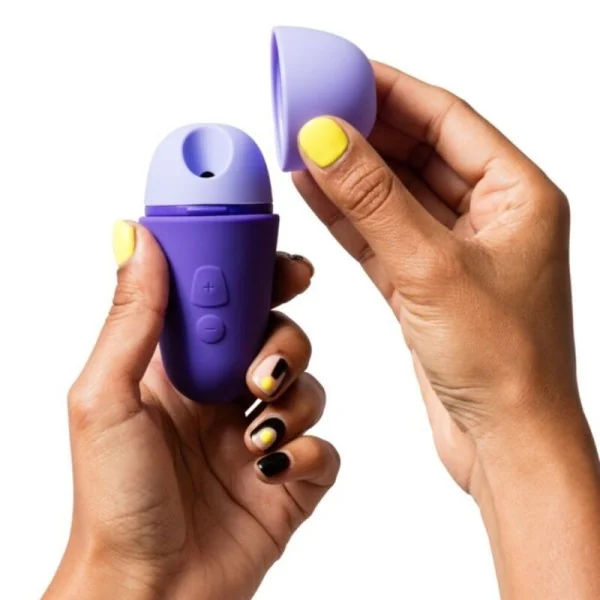 Kostenloser X Klitoralstimulator mit Deckel, 10 Stufen, Wiederaufladbar, Lila von Romp