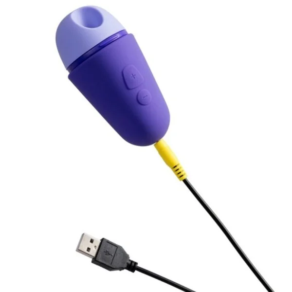 Kostenloser X Klitoralstimulator mit Deckel, 10 Stufen, Wiederaufladbar, Lila von Romp