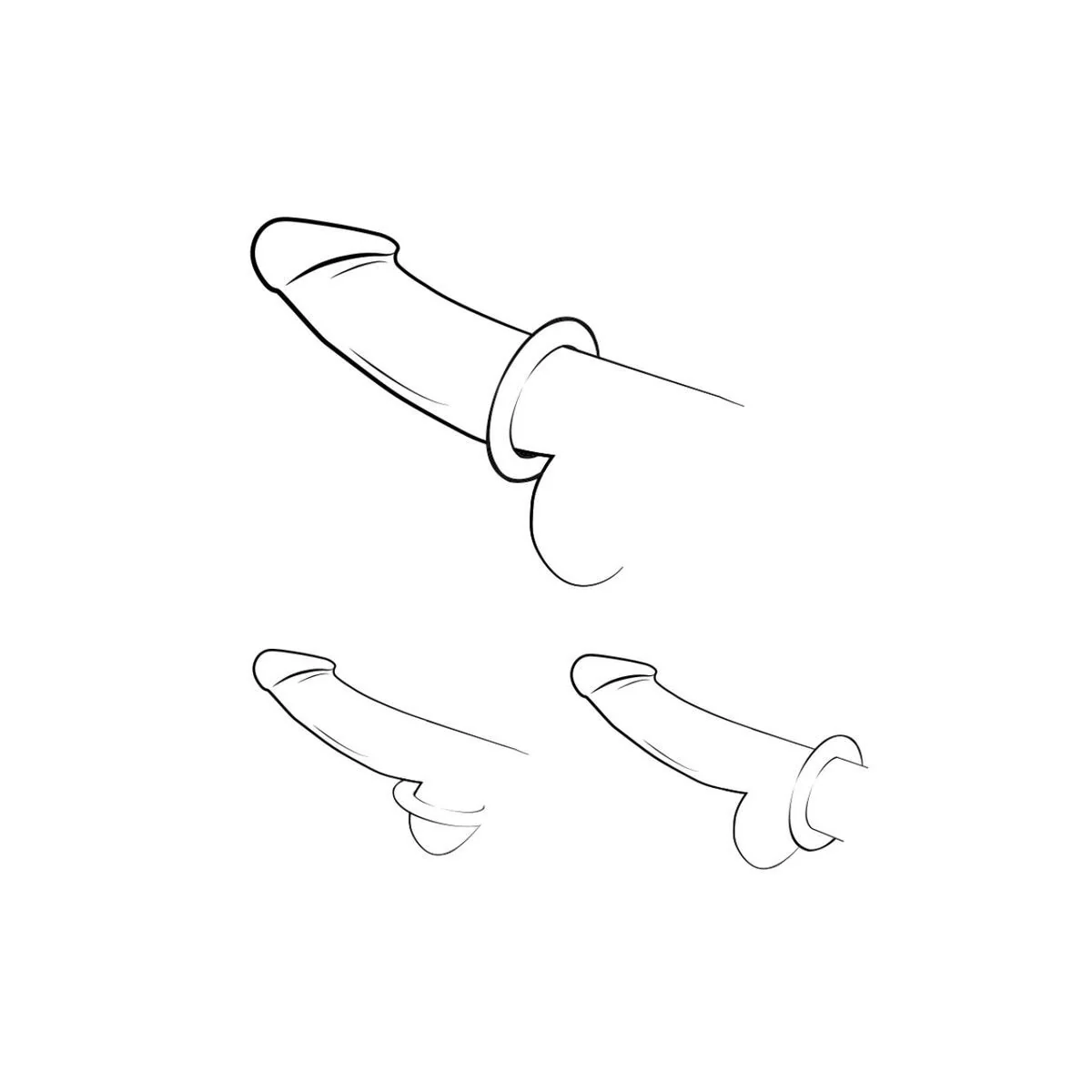 Remix Trio Set mit 3 Lila Silikon-Penisringen von Romp