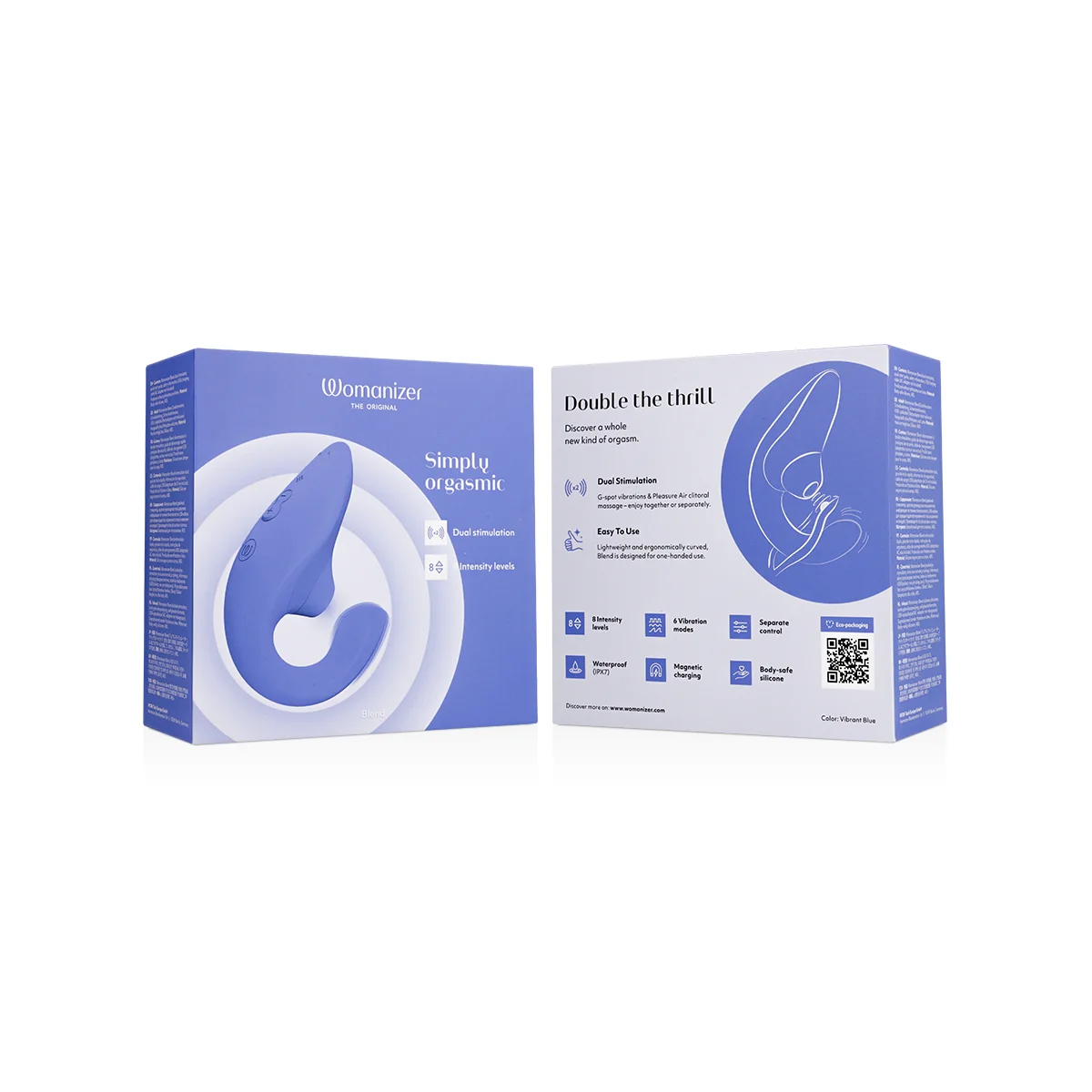 Blend Rabbit Vibrator Stimulator Vibrant Blue von Womanizer | Fesselliebe.de