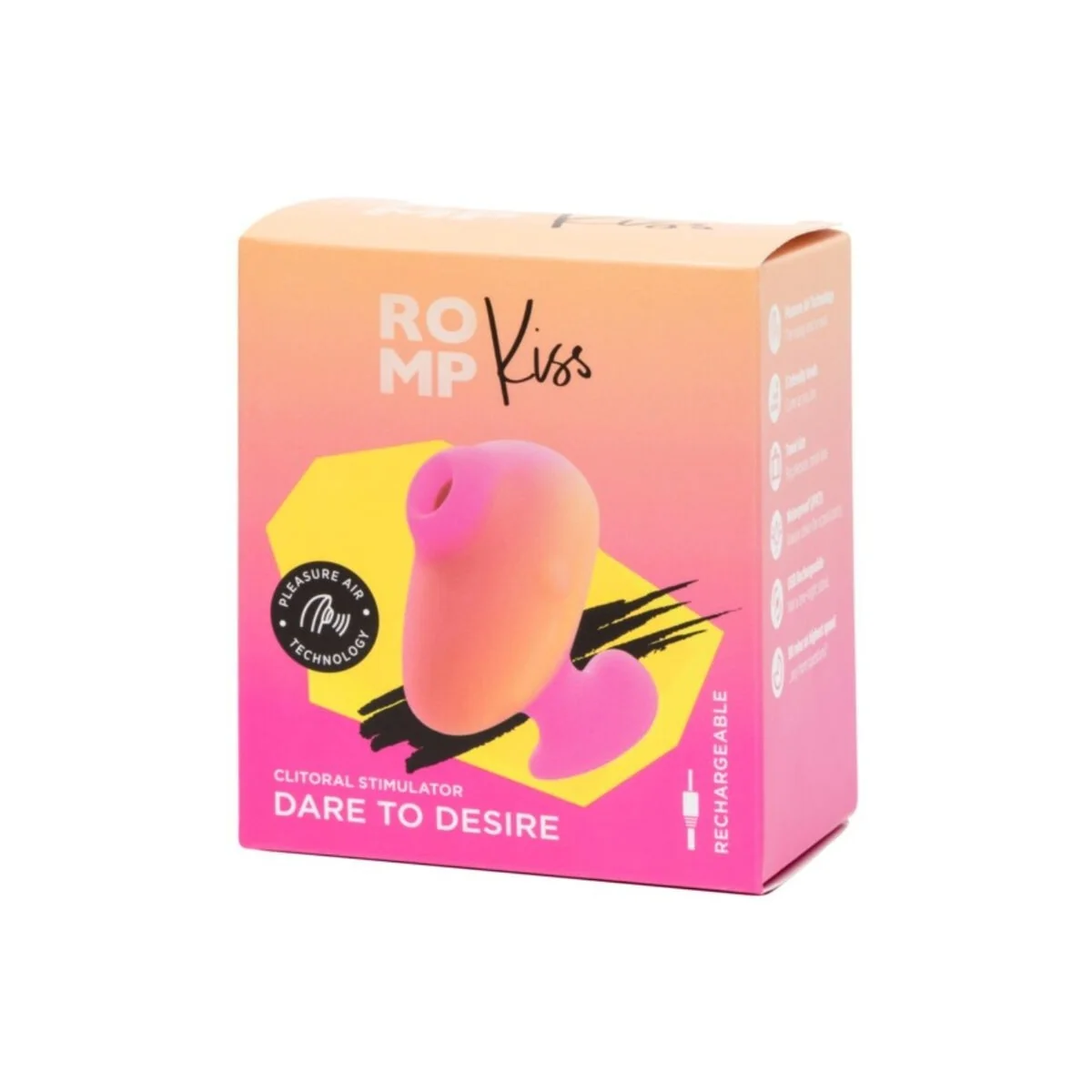 Kiss Klitoralsaugfähiger Wiederaufladbarer Fingervibrator von Romp
