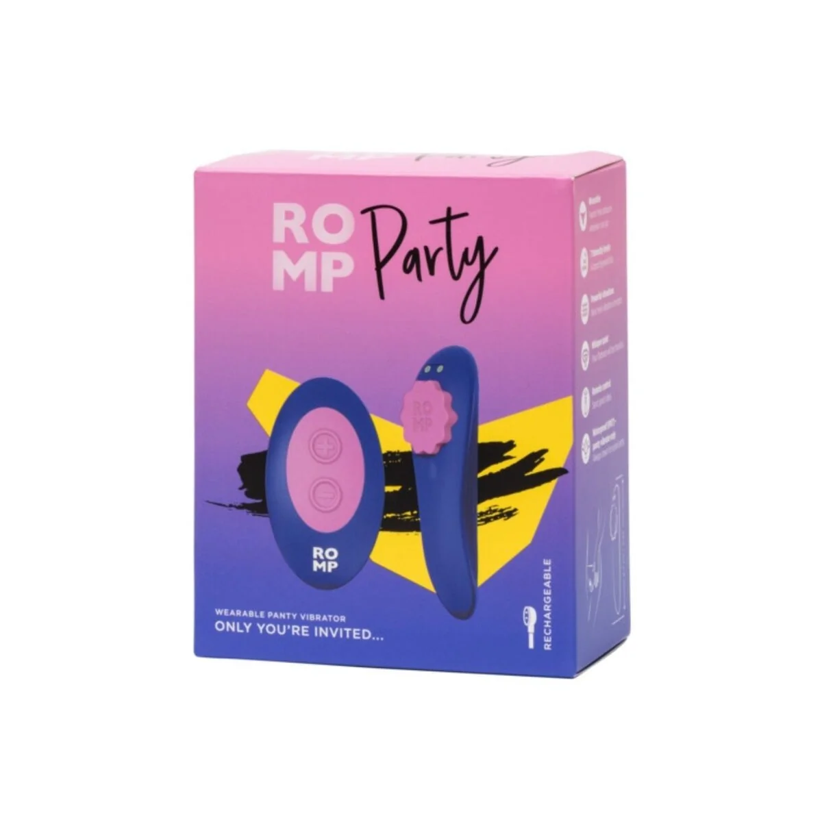 Party Magnetischer Vibrations-Silikon-Slip mit Fernbedienung von Romp