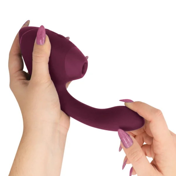 Duo Next Doppelter Klitoris- & G-Punkt-Stimulator, Dunkles Rosa von Womanizer | Fesselliebe.de