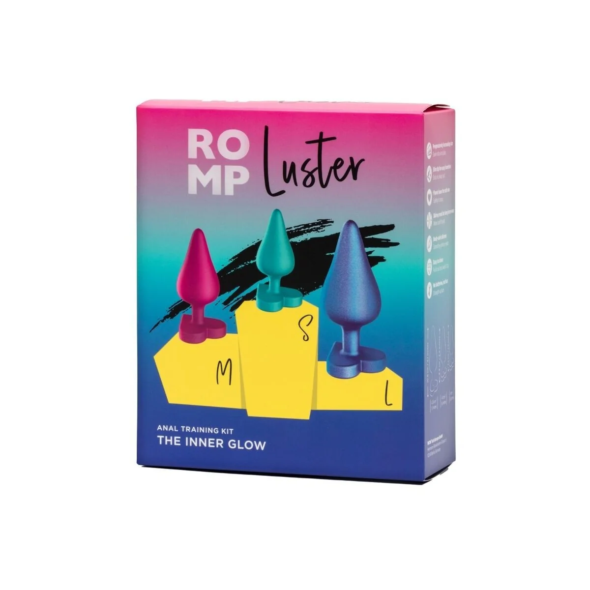 Luster Anal Trainingsset S/M/L mit Herzförmiger Basis von Romp