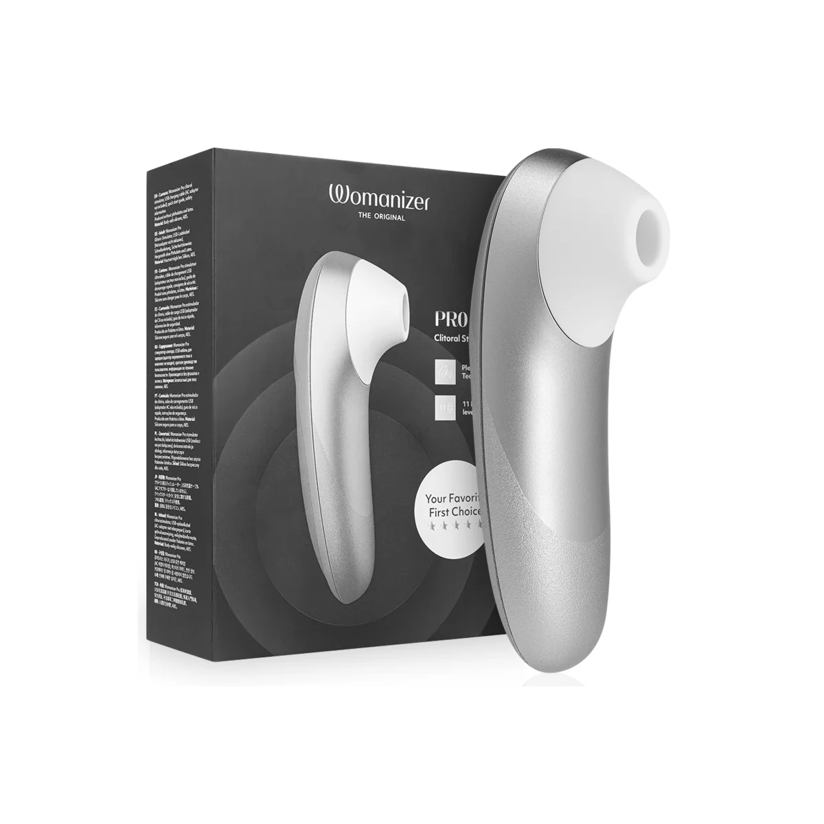 Pro Vibrant Klitoralstimulator Silbergrau von Womanizer