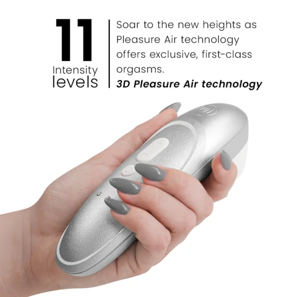 Pro Vibrant Klitoralstimulator Silbergrau von Womanizer