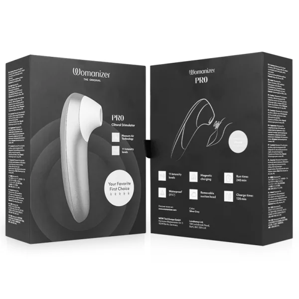 Pro Vibrant Klitoralstimulator Silbergrau von Womanizer