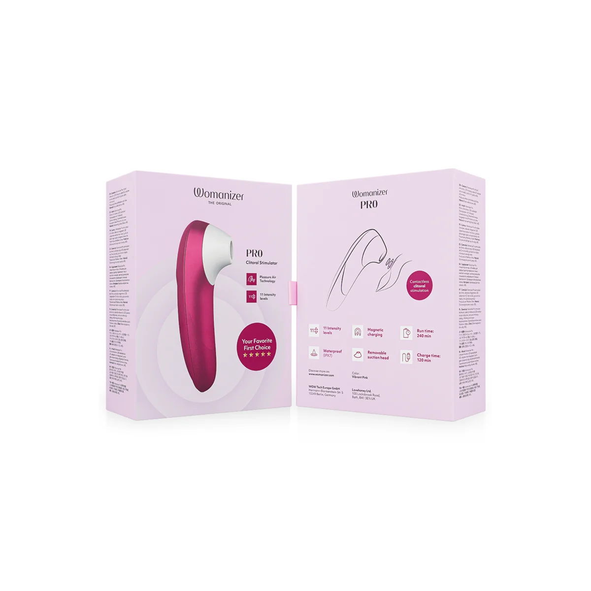 Pro Vibrant Klitoralstimulator Pink von Womanizer