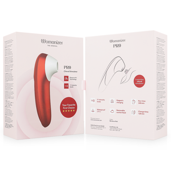 Pro Vibrant Klitoralstimulator Burgunder von Womanizer