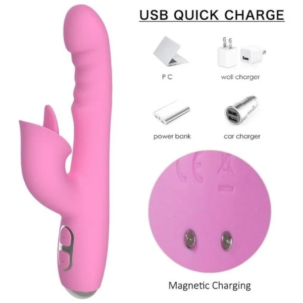 T-May Magic Stick Rabbit Vibrator - Rosa von Nalone