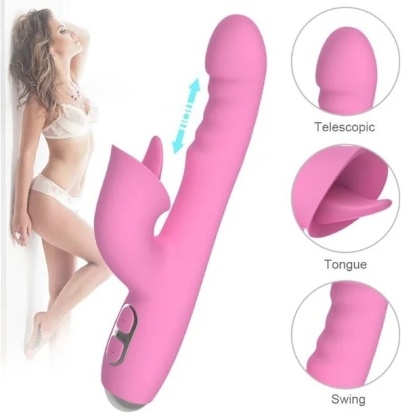 T-May Magic Stick Rabbit Vibrator - Rosa von Nalone
