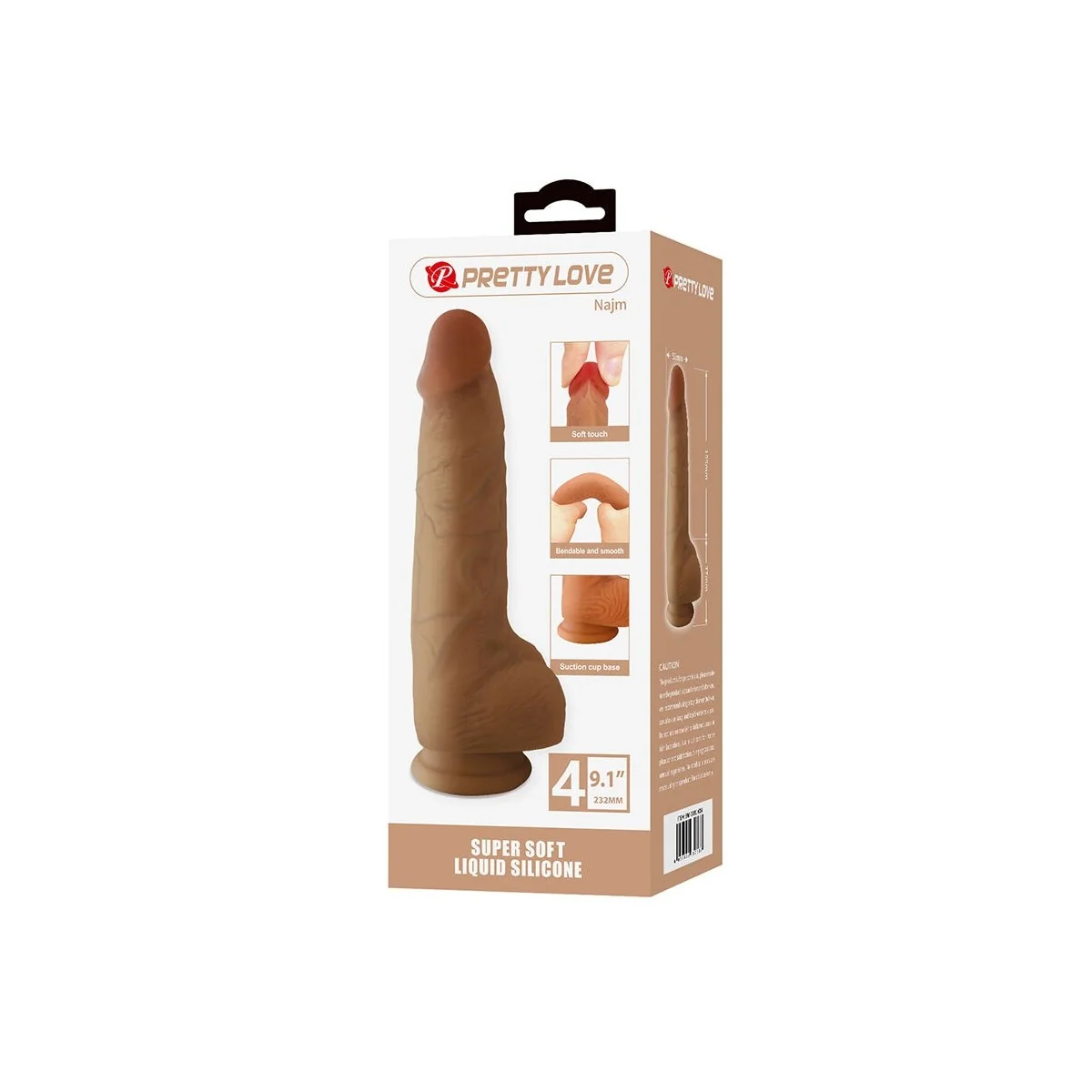 Najm Realistischer Dildo mit Saugnapf 23,2 cm -Ø- 5,5 cm von Dildos