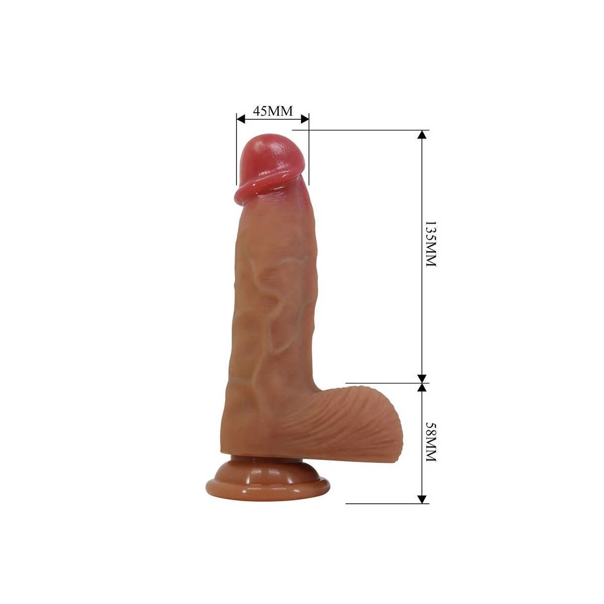 Duvall Realistischer Dildo mit Saugnapf 19,3 cm -Ø- 4,5 cm von Dildos