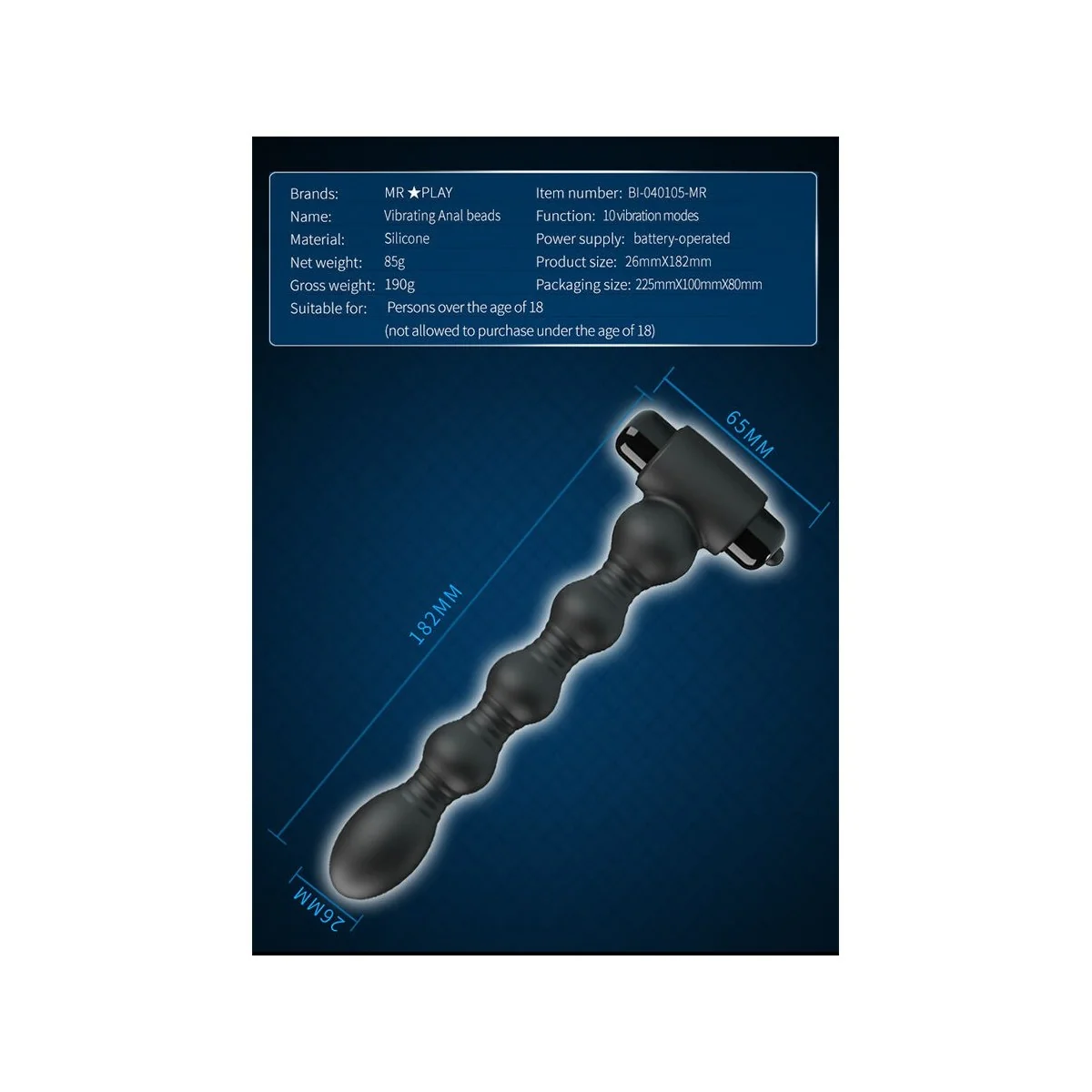 Vibrierender Analplug-Massager von Mr Play