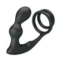 Vibrierender Analplug mit Penisring und Fernbedienung von Mr Play
