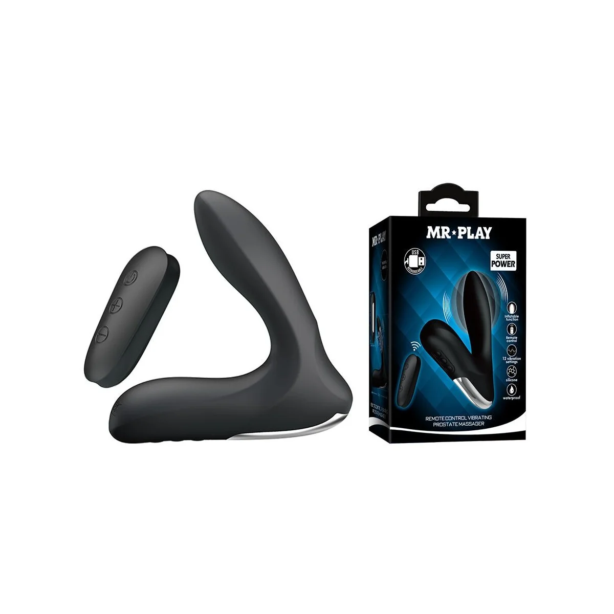 Prostata-Massagegerät mit Vibrationsfernbedienung von Mr Play