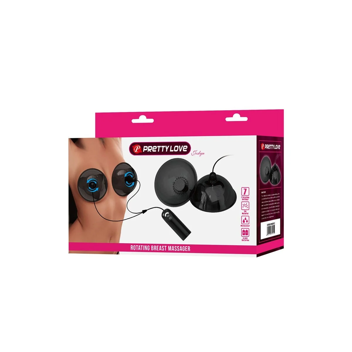 Rotierender Brustwarzen-Saugstimulator Schwarz von Fun Toys