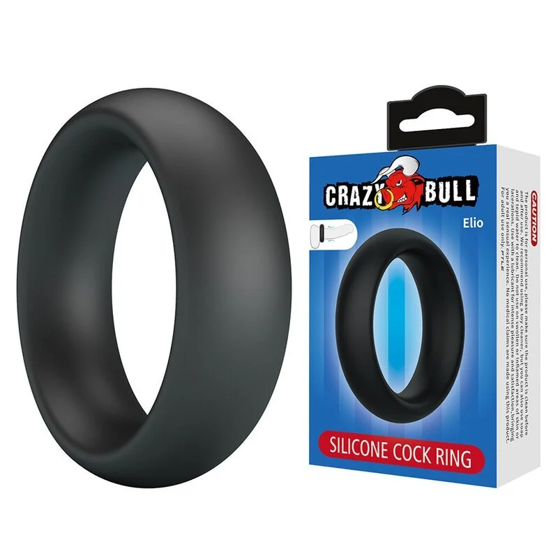 Elio Silikon-Penisring, Schwarz von Crazy Bull