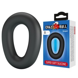 Vesper Supersoft Silikon-Pennisring Schwarz von Crazy Bull
