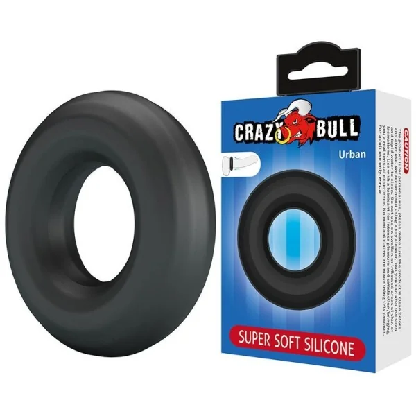 Urban Supersoft Silikon-Pennisring Schwarz von Crazy Bull