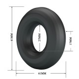 Urban Supersoft Silikon-Pennisring Schwarz von Crazy Bull