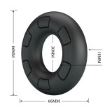 Bertram Supersoft Silikon-Pennisring Schwarz von Crazy Bull