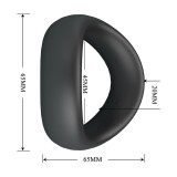 Valen Ergonomischer Silikon-Penisring Schwarz von Crazy Bull