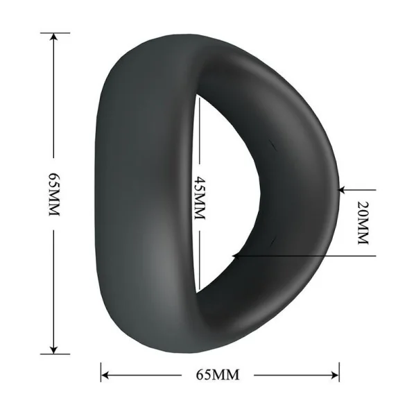 Valen Ergonomischer Silikon-Penisring Schwarz von Crazy Bull