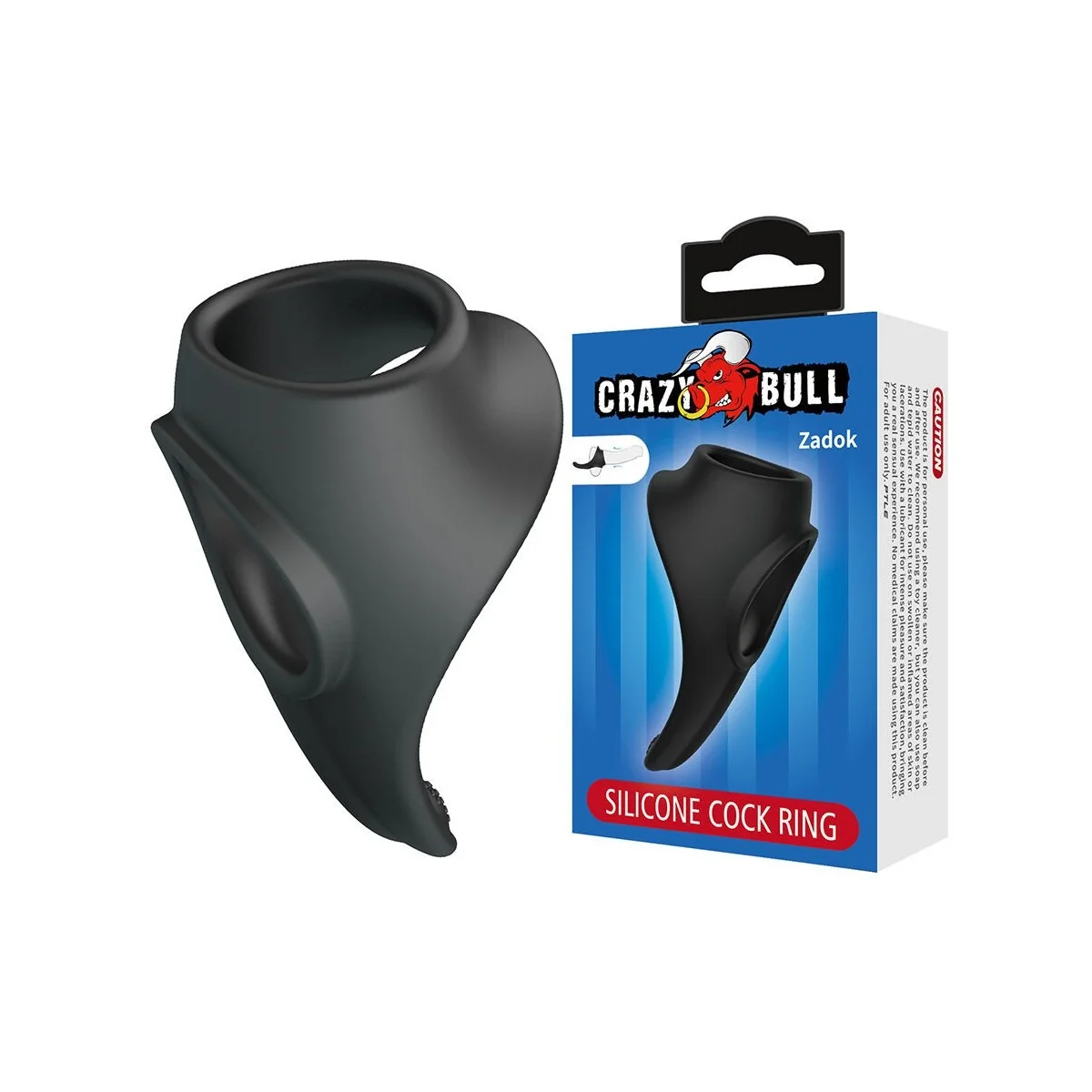 Zadok Ergonomischer Ring mit Perinealstimulator von Crazy Bull