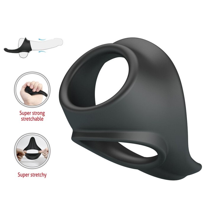 Zadok Ergonomischer Ring mit Perinealstimulator von Crazy Bull