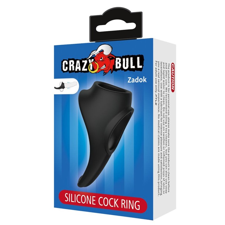 Zadok Ergonomischer Ring mit Perinealstimulator von Crazy Bull