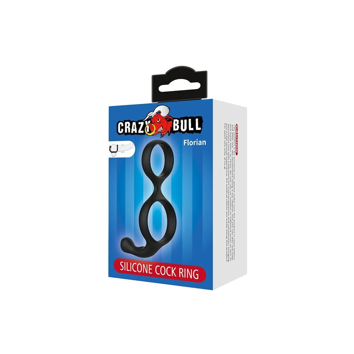 Florianischer Doppel-Horn- und Hodenring Schwarz von Crazy Bull